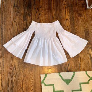 Central Park West - White Bell Sleeve Top - NWT
